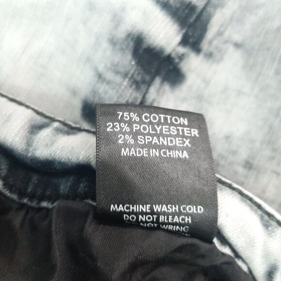 Spark ripped and repaired Black acid wash Jeans 40X31 - Picture 9 of 11